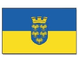 Nieder&ouml;sterreich mit Wappen Hissfahne gedr. Quer | 90 x 150 cm - Bild 1