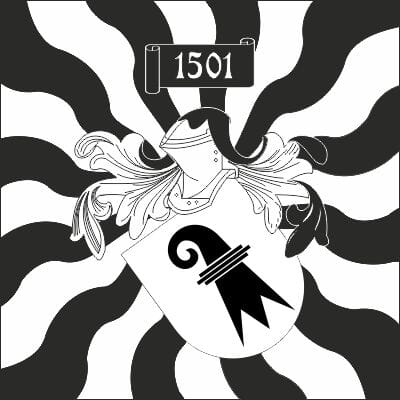 Fahne geflammt Basel-Stadt BS | 50 x 50 cm - Bild 1