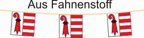 Fahnenkette Kanton Jura | 15 Fahnen | aus Stoff in diversen Gr&ouml;ssen ab - Bild 1