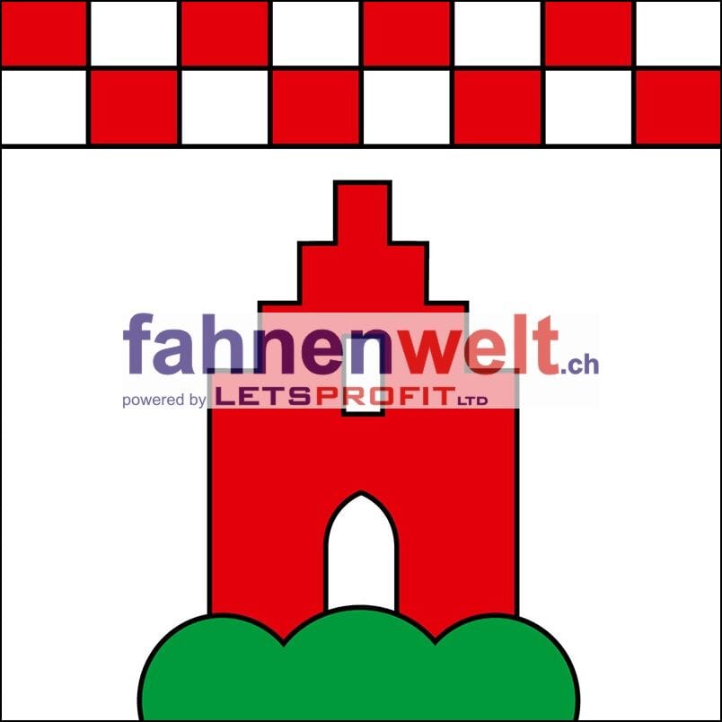 Fahne Gemeinde 4423 Hersberg (BL) | 30 x 30 cm und Gr&ouml;sser - Bild 1
