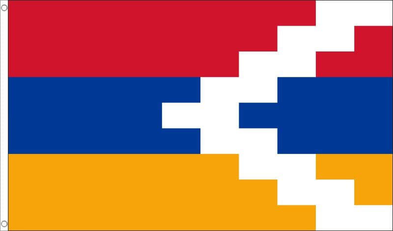 Republik Arzach / Artsakh Fahne aus Stoff | 90 x 150 cm - Bild 1