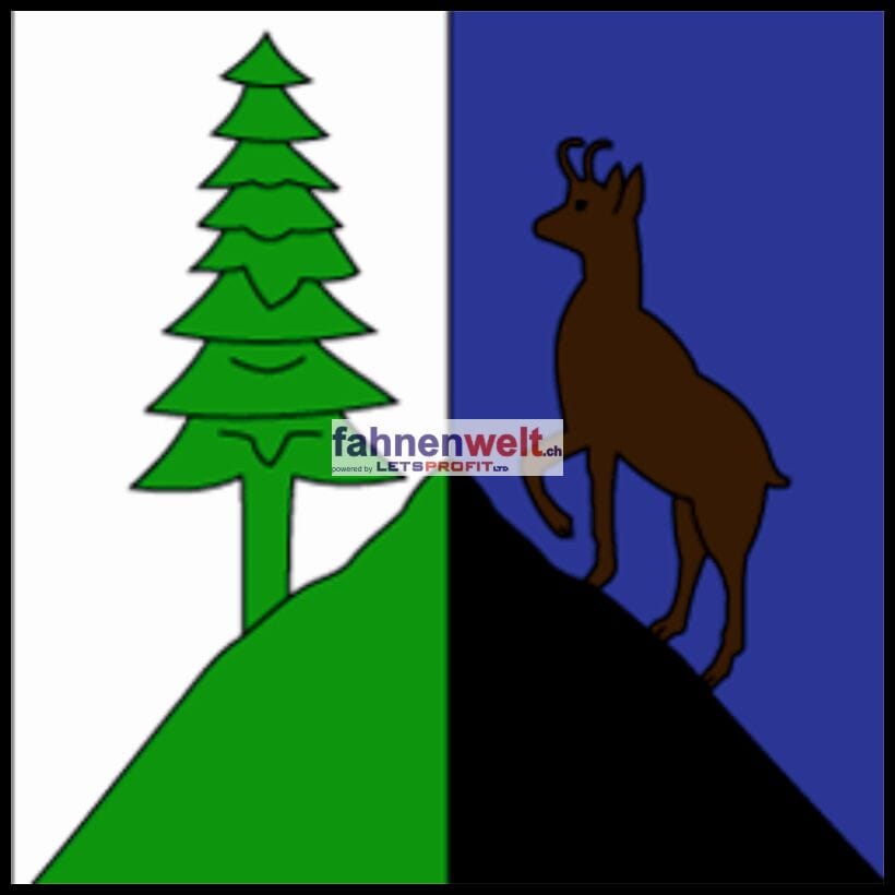 Fahne Gemeinde 1852 Roche (VD) | 30 x 30 cm und Gr&ouml;sser - Bild 1