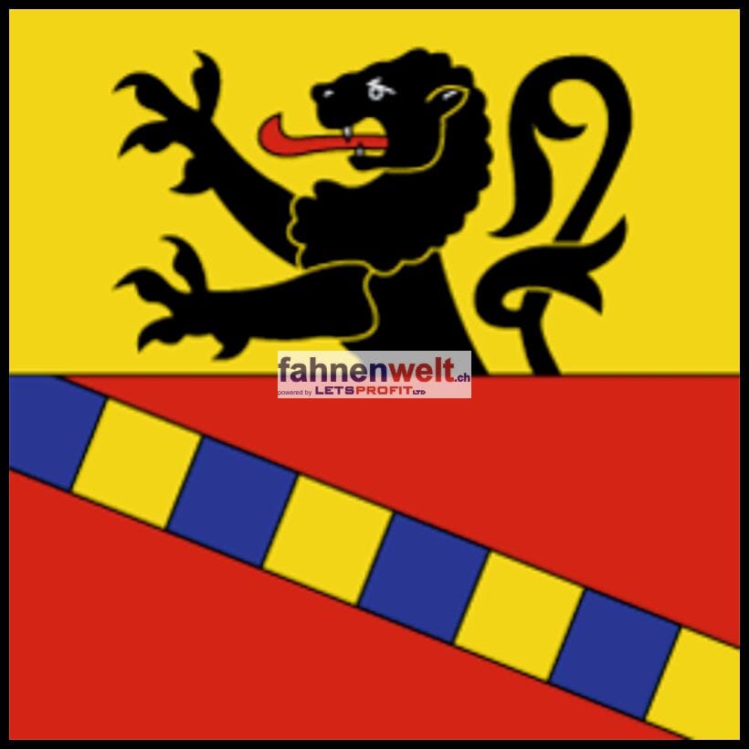 Fahne Gemeinde 1687 Est&eacute;venens Ehemalige Gemeinde (FR) | 30 x 30 cm und Gr&ouml;sser - Bild 1