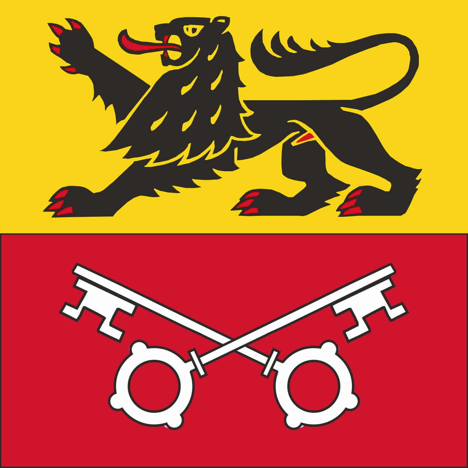 Fahne Gemeinde 8917 Oberlunkhofen (AG) | 30 x 30 cm und Gr&ouml;sser - Bild 1