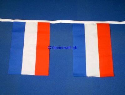 Fahnenkette Niederlande / Holland gedruckt aus Stoff | 30 Fahnen 15 x 22.5 cm 9 m lang - Bild 1
