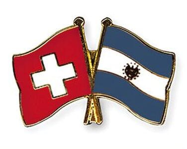 Freundschaftspin Schweiz-El Salvador | Gr&ouml;sse ca. 22mm - Bild 1