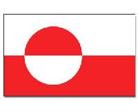 Gr&ouml;nland Hissfahne gedruckt im Querformat | 90 x 150 cm - Bild 1