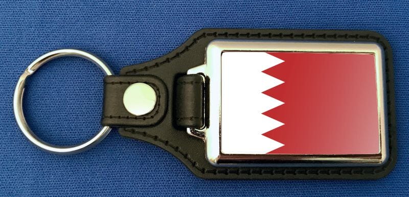 Bahrain Schl&uuml;sselanh&auml;nger aus Metall und Kunstleder | ca. 95 X 37 mm - Bild 1