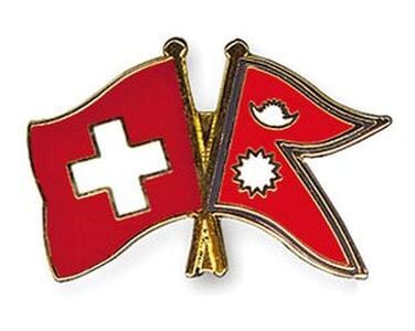 Freundschaftspin Schweiz-Nepal | Gr&ouml;sse ca. 22mm - Bild 1