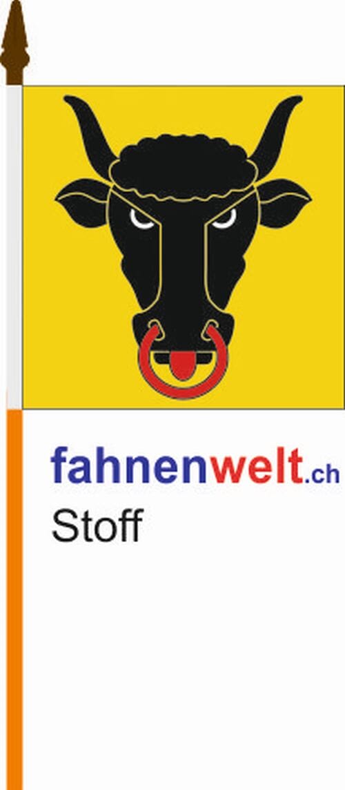 Fahne Uri am Stab aus bestem Stoff | 30 x 30 cm - Bild 1