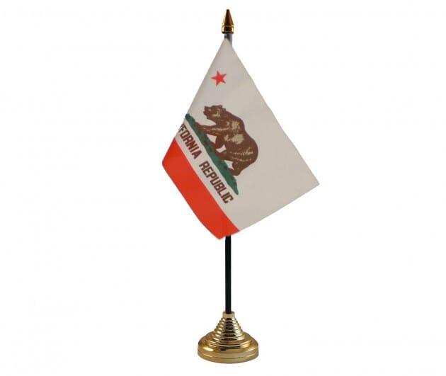 Kalifornien / California Tisch-Fahne gedruckt | 10 x 15 cm - Bild 1