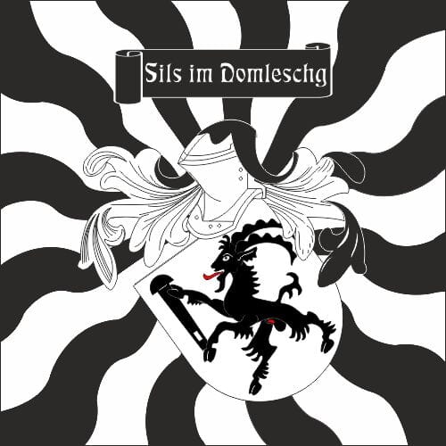 Fahne geflammt Gemeinde 7411 Sils im Domleschg (GR) | 30 x 30 cm und Gr&ouml;sser - Bild 1