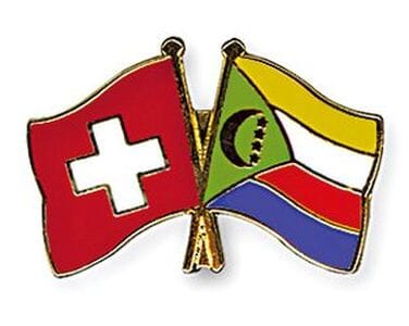 Freundschaftspin Schweiz-Komoren | Gr&ouml;sse ca. 22mm - Bild 1