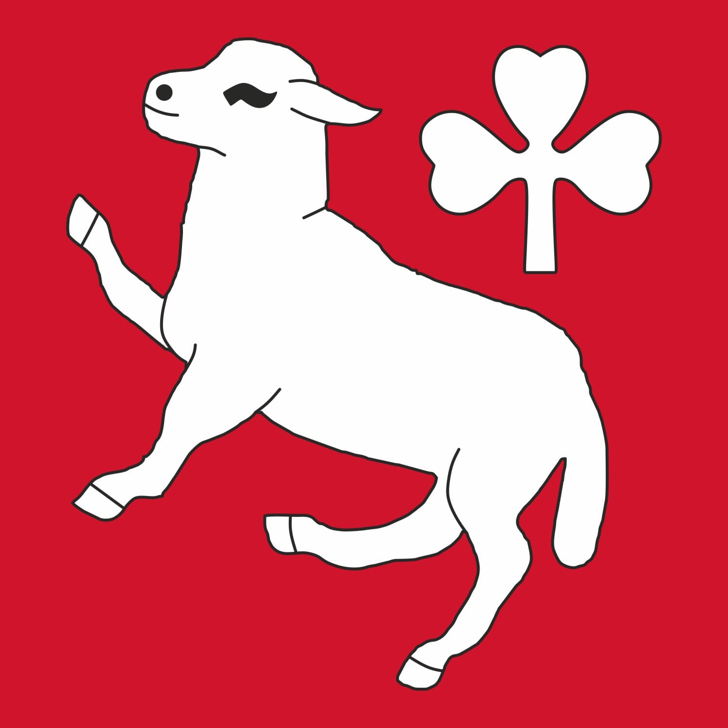 Fahne Gemeinde 6056 K&auml;giswil (OW) | 30 x 30 cm und Gr&ouml;sser - Bild 1