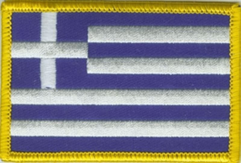 Patch Sticker zum aufb&uuml;geln Griechenland | 5.5 x 9 cm - Bild 1