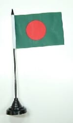 Bangladesch Tisch-Fahne mit Fuss | 10 x 15 cm - Bild 1