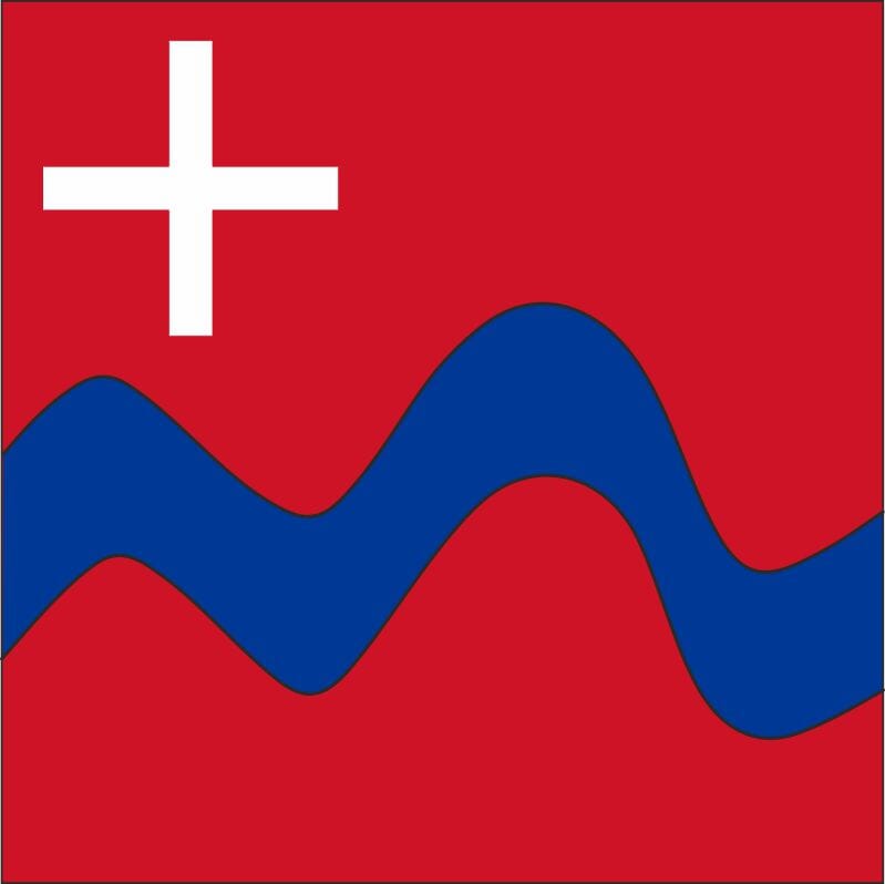 Fahne Gemeinde 6432 Rickenbach Ehemalige Gemeinde (SZ) | 30 x 30 cm und Gr&ouml;sser - Bild 1