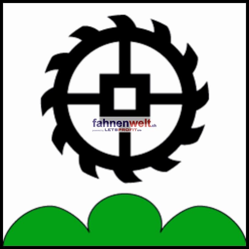 Fahne Gemeinde 3995 M&uuml;hlebach Ehemalige Gemeinde (VS) | 30 x 30 cm und Gr&ouml;sser - Bild 1