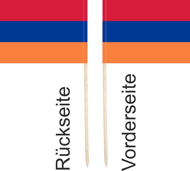 Mini-Fahnen Armenien Pack &agrave; 50 St&uuml;ck | 30 x 40 mm - Bild 2