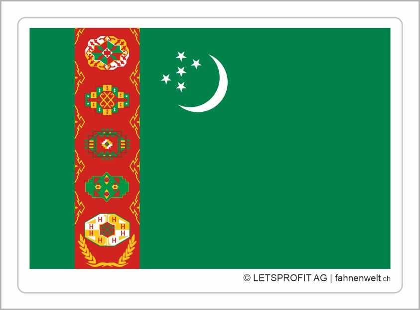 Aufkleber Turkmenistan | 7 x 9.5 cm - Bild 1