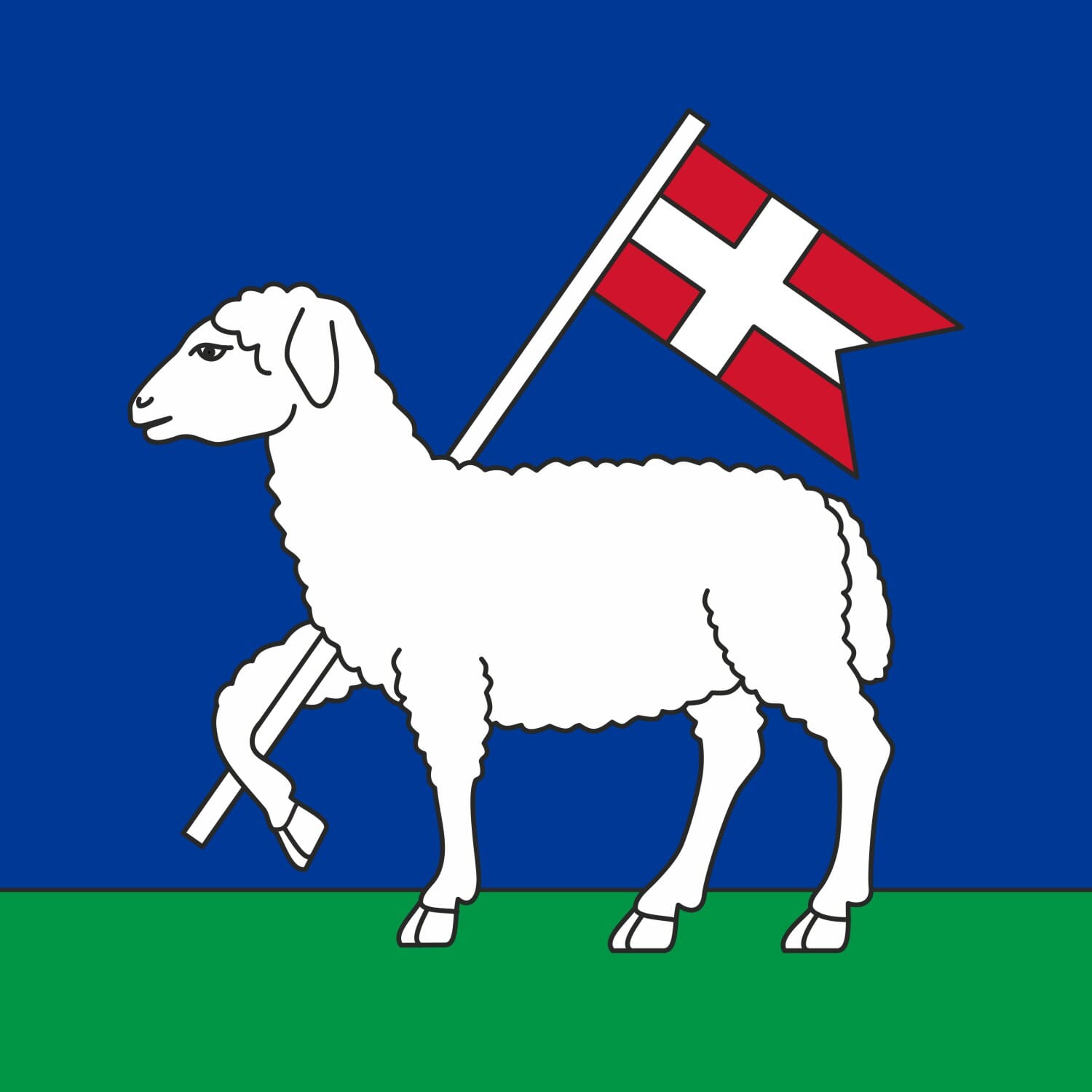 Fahne Gemeinde 4514 Lommiswil (SO) | 30 x 30 cm und Gr&ouml;sser - Bild 1