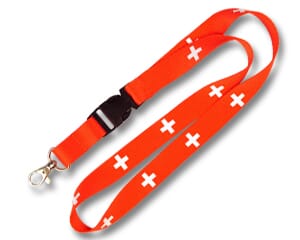 Umh&auml;ngeband / Lanyard mit vielen Schweizer-Kreuzen - Bild 2
