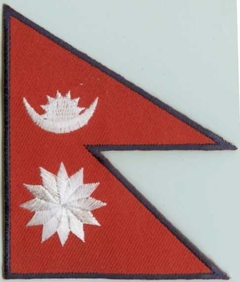 Patch Sticker zum aufb&uuml;geln Nepal | 5.5 x 9 cm - Bild 1