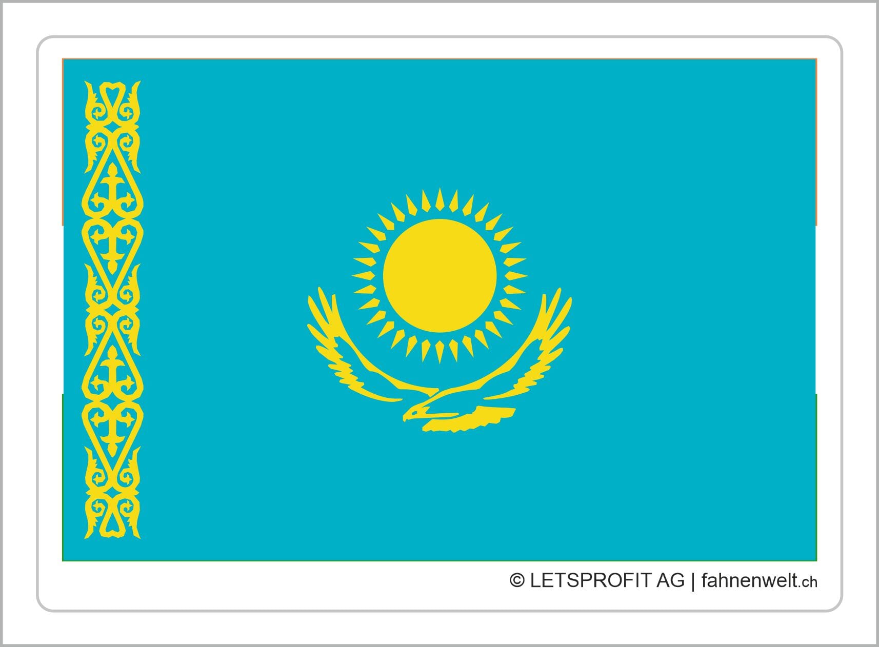 Aufkleber Kasachstan | 7 x 9.5 cm - Bild 1
