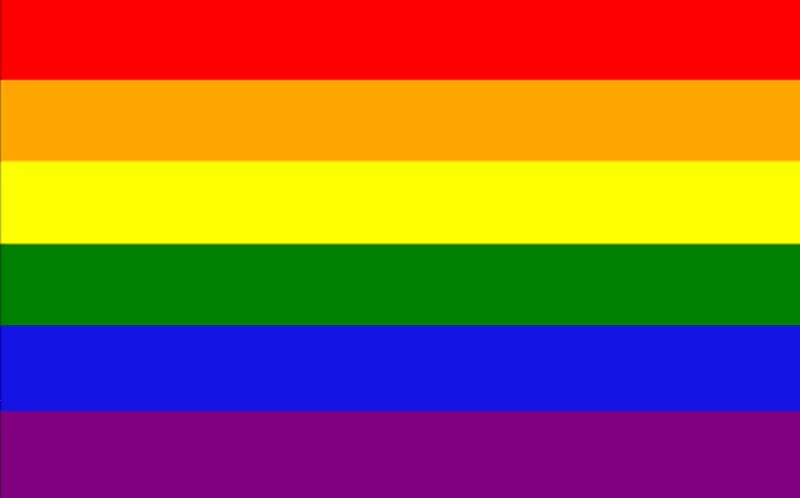 Regenbogen Hissfahne gedruckt im Querformat | 90 x 150 cm - Bild 1