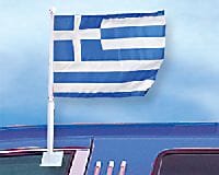 Griechenland Autofahne gedruckt im Querformat | 27 x 45 cm - Bild 1