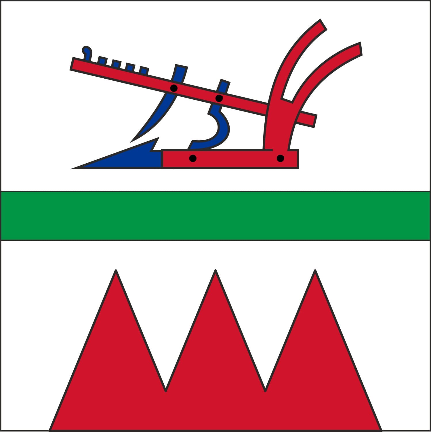 Fahne Gemeinde 8197 Rafz (ZH) | 30 x 30 cm und Gr&ouml;sser - Bild 1