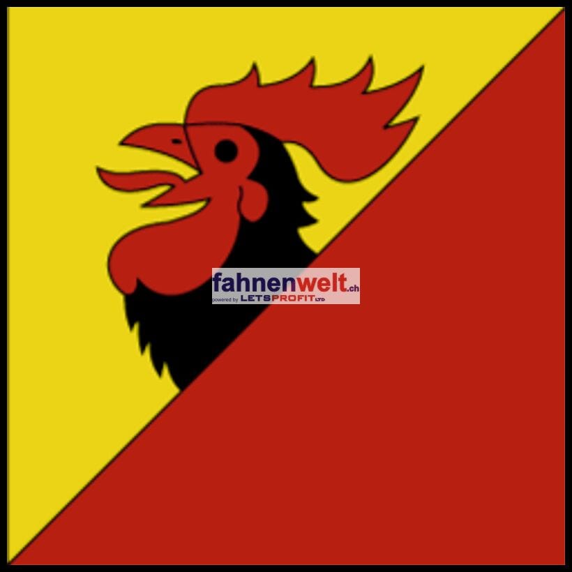 Fahne Gemeinde 1733 Treyvaux (FR) | 30 x 30 cm und Gr&ouml;sser - Bild 1