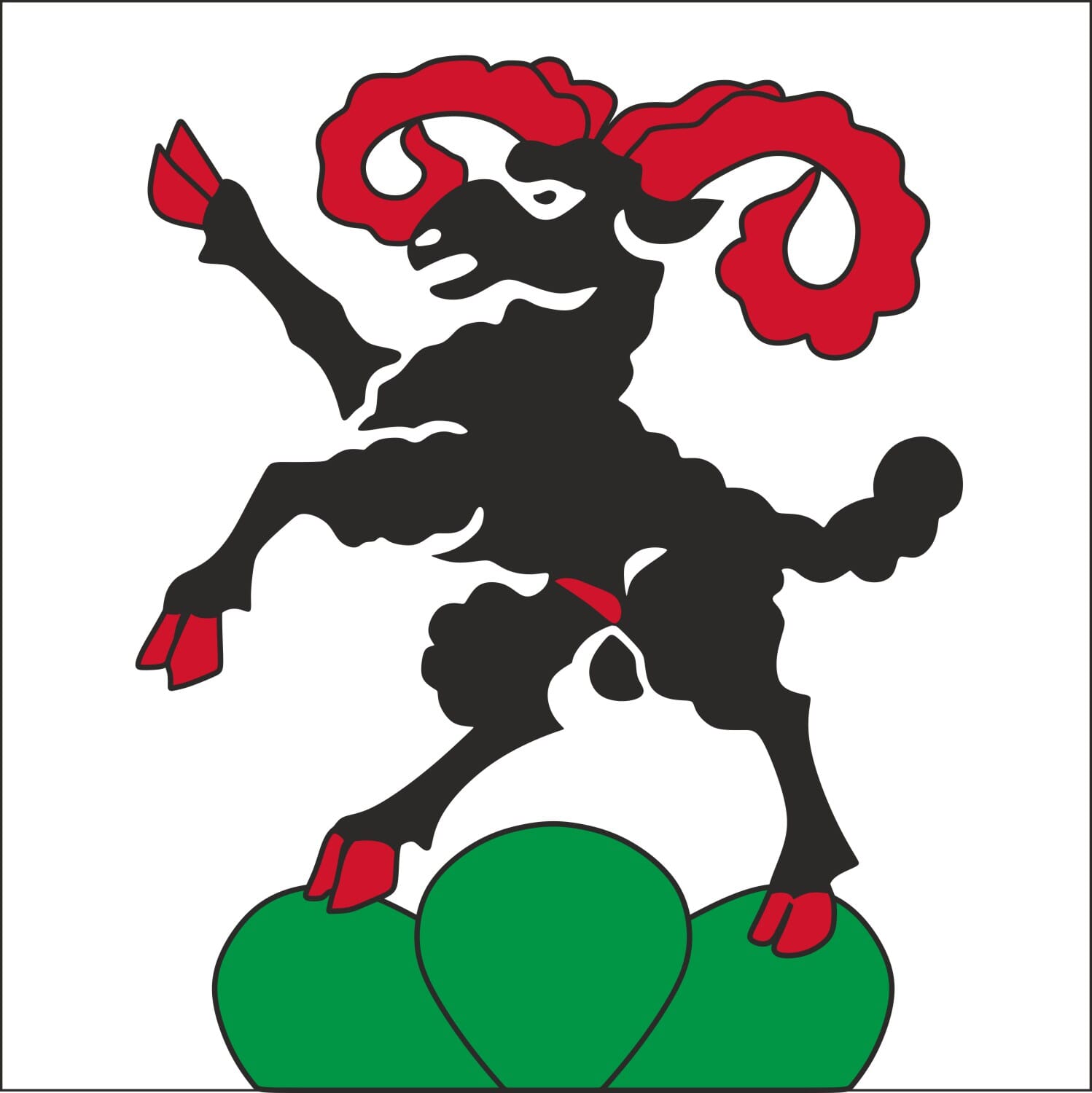 Fahne Gemeinde 2814 Roggenburg (BL) | 30 x 30 cm und Gr&ouml;sser - Bild 1