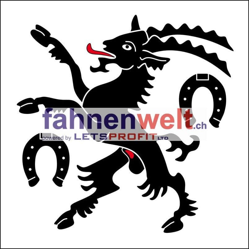 Fahne Gemeinde 7457 Bivio Ehemalige Gemeinde (GR) | 30 x 30 cm und Gr&ouml;sser - Bild 1