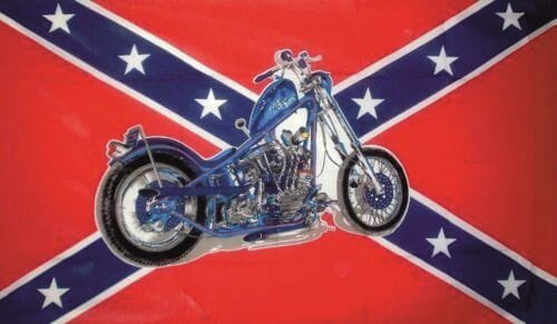 US Rebell Motorcycle Fahne gedruckt | Rebel Motorcycle 90 x 150 cm - Bild 1
