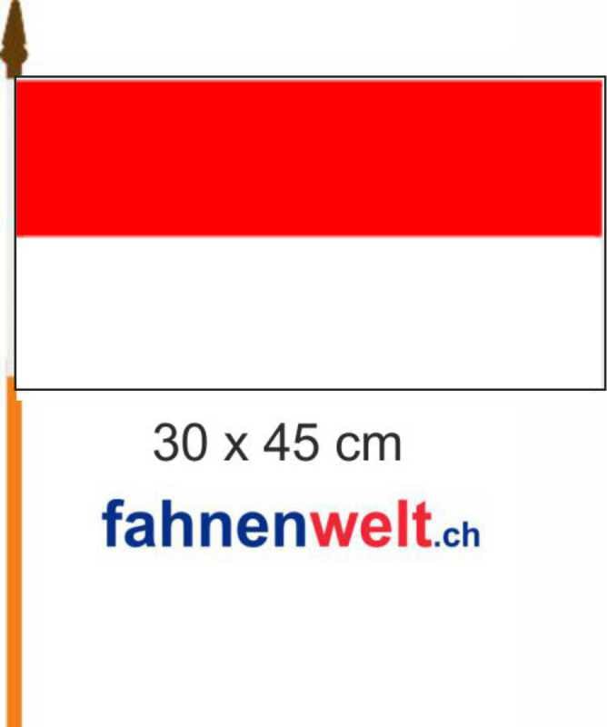 Monaco Fahne / Flagge am Stab | 30 x 45 cm - Bild 1