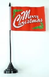Merry Christmas Tisch-Fahne mit Fuss | 10 x 15 cm - Bild 1
