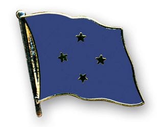 Flaggen Pin Mikronesien geschwungen | ca. 20 mm - Bild 1