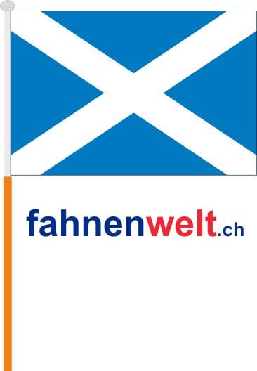 Schottland Fahne / Flagge am Stab Pack &agrave; 4 St&uuml;ck | 15.5 x 22.5 cm - Bild 1