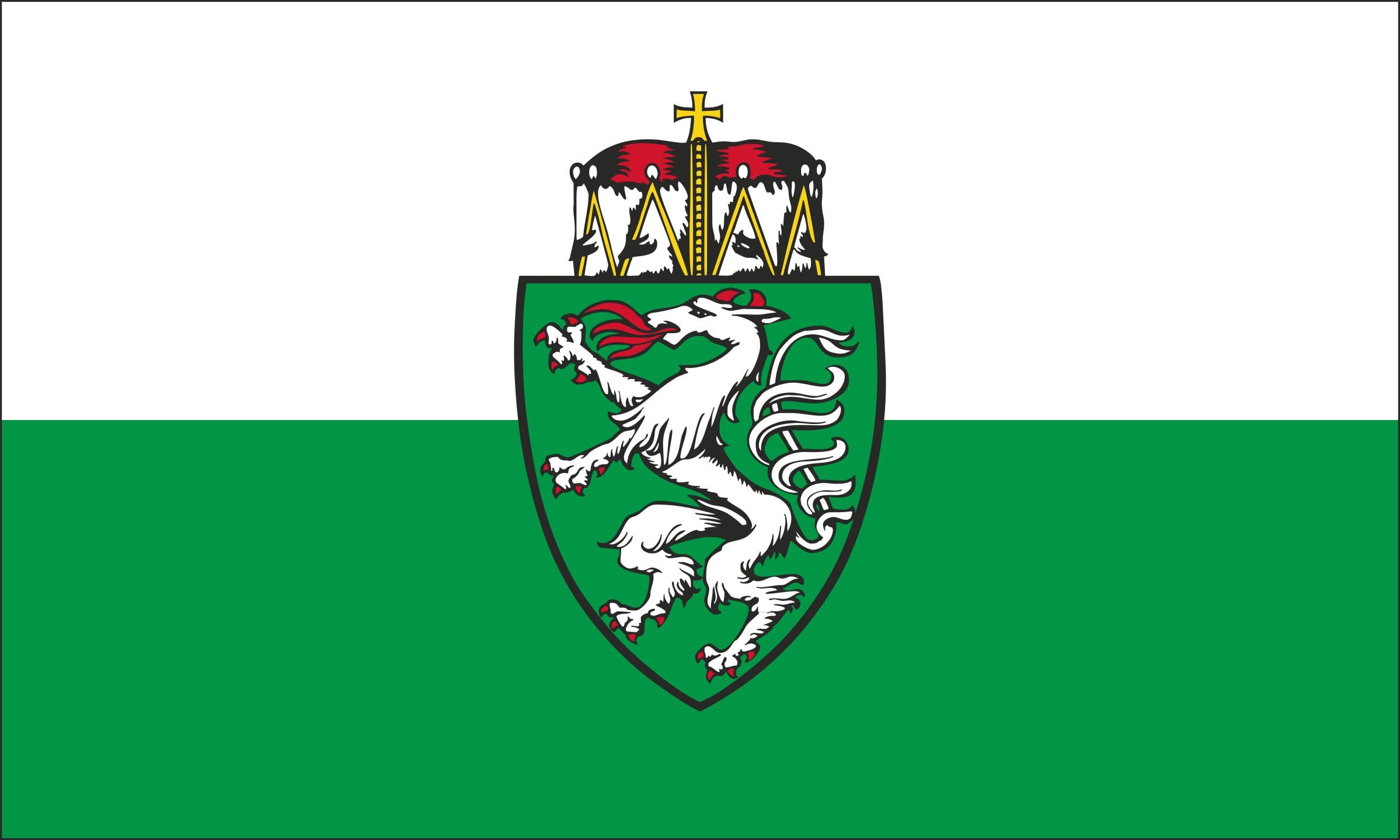 Steiermark mit Wappen gedruckt im Querformat | 90 x 150 cm - Bild 1