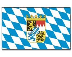 Bayern mit Staatswappen Fahne gedruckt | 90 x 150 cm - Bild 1