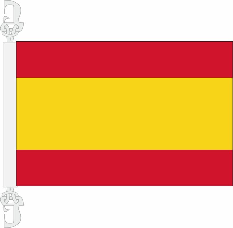 Spanien ohne Wappen Hissfahne gedruckt im Querformat | 30 x 45 cm - Bild 1