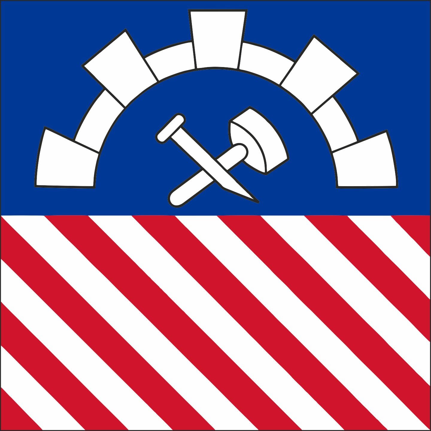 Fahne Gemeinde 6705 Cresciano Ehemalige Gemeinde (TI) | 30 x 30 cm und Gr&ouml;sser - Bild 1