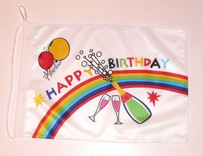 Bootsfahne Happy Birthday | 30 x 40 cm - Bild 1
