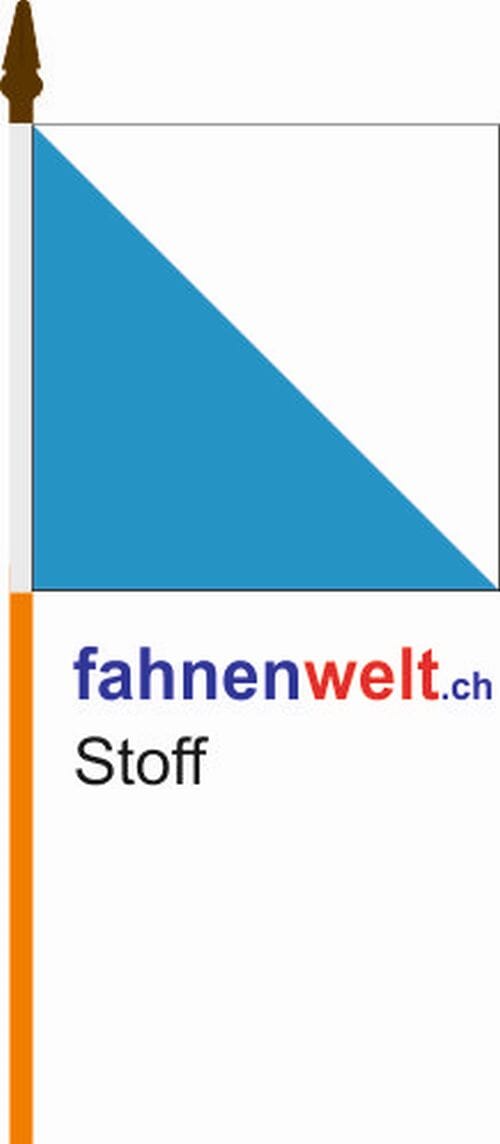 Fahne Z&uuml;rich am Stab aus bestem Stoff | 30 x 30 cm - Bild 1