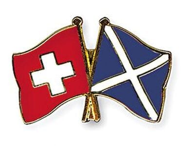 Freundschaftspin Schweiz-Schottland | Gr&ouml;sse ca. 22mm - Bild 1
