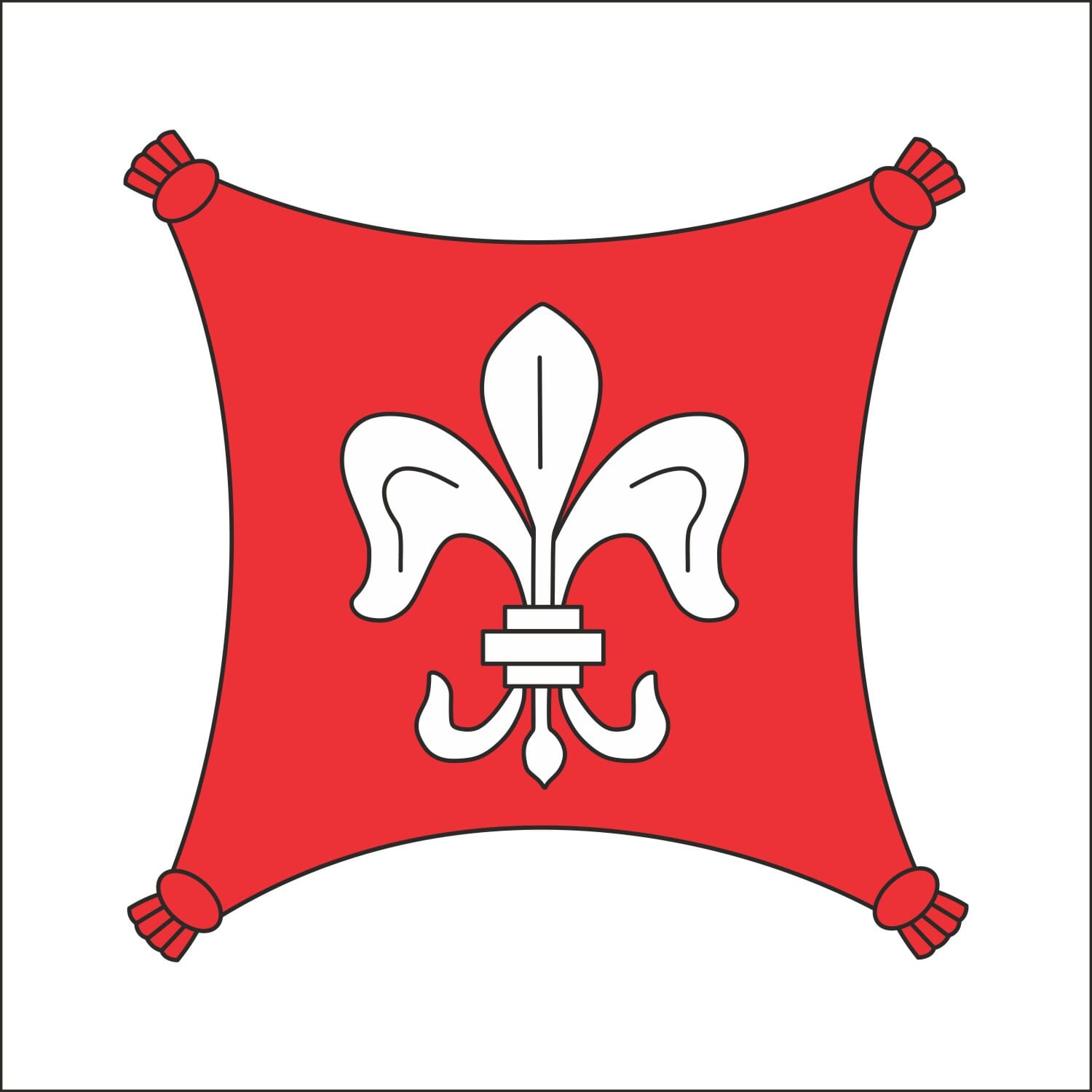 Fahne Gemeinde 6206 Neuenkirch (LU) | 30 x 30 cm und Gr&ouml;sser - Bild 1