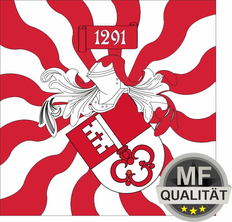 Fahne geflammt Obwalden AG | 200 x 200 cm - Bild 1