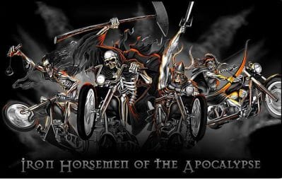 Totenkopf st&auml;hlerne Reiter / iron horsemen Fahne gedruckt | 90 x 150 cm - Bild 1
