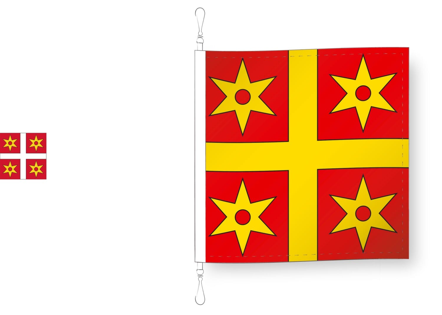 Fahne Gemeinde 1489 La-Vounaise (FR) | 30 x 30 cm und Gr&ouml;sser - Bild 1